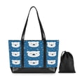 thumbnail image 7 of FORMRS Canvas Laptop Tote Bag for Women with 15.6" Computer Compartments Shoulder Handbag, Blue Polar Bear, 7 of 7