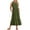 Army Green, variant on Inleife Womens Dresses Summer Women's Fashion Round-Neck Sleeveless Solid Pockets Patchwork Pullover Dress