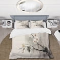 thumbnail image 2 of Designart "Monkey Asian Painting III" Asian Bedding Covert Set - Asian Art Grey People Bed Set With 2 Shams, 2 of 6