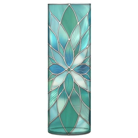 Clear Flower Vase Centerpieces Plastic Cylindrical Vases Home Wedding Decor 4"x12" Floral Stained Glass
