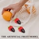 thumbnail image 2 of 4pcs Realistic Fake Strawberries With Chocolate Dip Artificial Fruits For Decoration Fruit Decors For Home Kitchen Party Photography Props Cute Mini S, 2 of 4