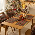 thumbnail image 3 of Christmas Plaid Placemats Set of 4, Red Green SnowflakeBuffalo Checkered Tartan Winter Thanksgiving Xmas Table Mats for Dining Room Kitchen Table Decor, 3 of 7