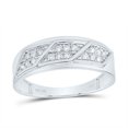 thumbnail image 2 of 10kt White Gold His & Hers 5/8 Cttw Diamond Round Bridal Wedding Ring Band Set, Women Size: 5-9, Men Size: 8-12, 2 of 3