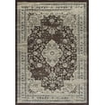 thumbnail image 2 of Handcraft Rugs-Espresso Brown/Beige Persian Isfahan Floral Pattern Distressed – Modern Vintage Area Rug, 2 of 7