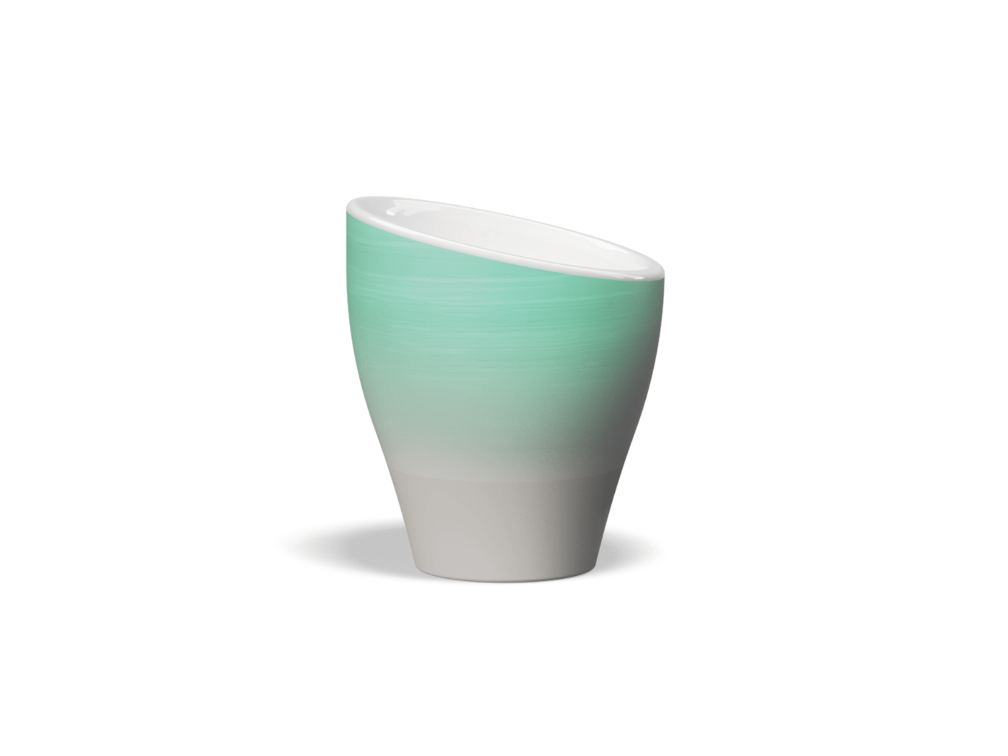 Club House Volcano Espresso Cup 90 ml – Oblique-Rim Aroma Cup, Hand-Painted Porcelain, Glossy Top / Matte Base, Dishwasher & Microwave Safe