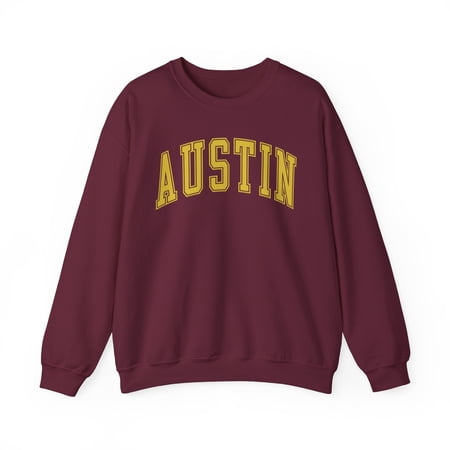 Austin Texas TX Sweatshirt Gifts Crew Neck Shirt Long Sleeve Unisex