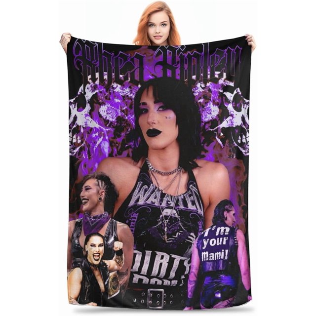 Rhea Wrestler Ripley Throw Blanket Lightweight Air Conditioner Blanket King Size Blankets for All Seasons Funny Blankets for Office for Running 40"x30"
