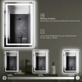 thumbnail image 4 of Delmi 20” x 30” LED Bathroom Mirror with Lights, Wall Mounted Vanity Mirror with Front & Backlit, Anti-Fog, Dimmable Touch Control, Horizontal & Vertical Installation, 4 of 8
