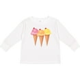 thumbnail image 3 of Inktastic 3 Scoops of Ice Cream Girls Long Sleeve Toddler T-Shirt, 3 of 5