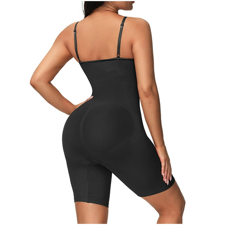 GOYMFK Women Body Shaper Tummy Control Shapewear Butt Lifter Thigh Slimmer Body  Shaper Zip Open Crotch Bodysuit (Color : Black, Size : Small) at   Women's Clothing store
