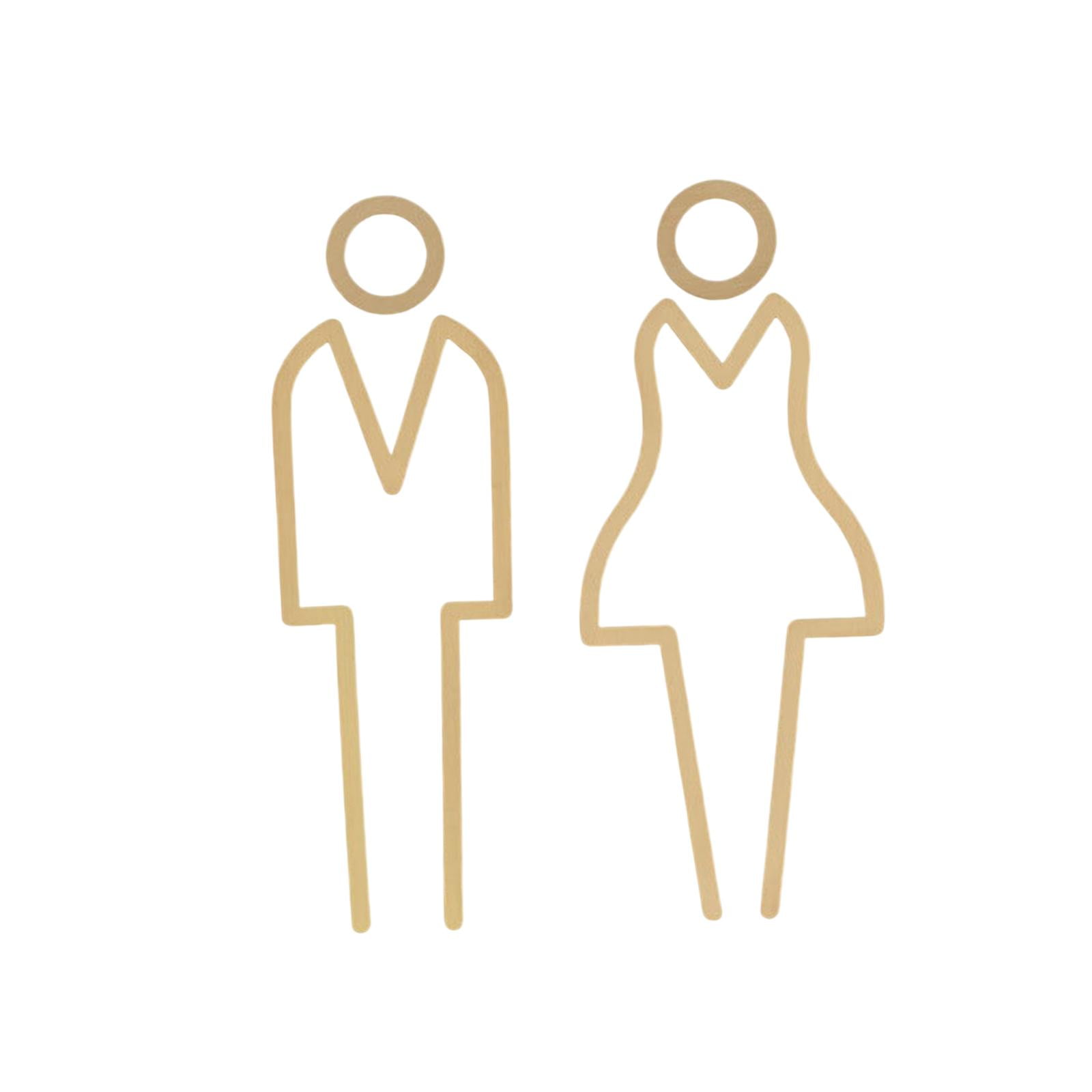 Men and Women Restroom Signage Bathroom Sign for Public Place Washroom ...