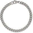 thumbnail image 3 of Chisel Stainless Steel Polished 6.2mm Curb Bracelet - 8.25", 3 of 5