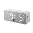 thumbnail image 3 of Superficie del espejo 3-en-1 Reloj de alarma grande Pantalla grande Bluetooth-Compatible Ruido Reducción Altavoz Tiempo real Temperatura Meter Relojes Tipo 3 Blanco Inevent HA011424-07, 3 of 6