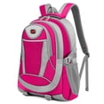 thumbnail image 2 of 25L Unisex Backpack Lightweight Multi-Pocket Daypack for School,Work,Hiking,Travel, Rose Carmine - B930, 2 of 8