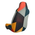 thumbnail image 2 of JUNZAN Geometric Cube Pattern Art Pattern Seat Covers,Universal Fit Sedans,Cars,Vans,SUV,Truck, 2 of 5