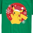 thumbnail image 3 of Pokémon - Pikachu Santa Hat - Youth Short Sleeve Graphic T-Shirt, 3 of 5