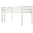 thumbnail image 7 of Twin Size Low Loft Bed Frame with Built-in Ladder and Guardrail, Wood Loft Bed with Under Bed Space, No Spring Box Needed, White, 7 of 7