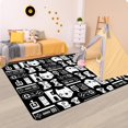 thumbnail image 2 of Game Rug Teen Boys Carpet with Game Controller Decoration, 3D Gaming Rugs for Boys Bedroom Living Room Playroom, Non-Slip Gamer Carpet Children Gaming Area Rugs (Black&White, 70" x 55"), 2 of 8