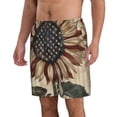 thumbnail image 2 of Pofeuu USA Sunflower Flag Prin Men's Swim Trunks Quick Dry Bathing Suit Swimming Board Shorts Mesh Lining Beach Swimwear-XX-Large, 2 of 6