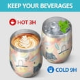 thumbnail image 4 of Modern 12oz Stainless Steel Insulated Wine Tumbler with Lid and Straw – Double Wall Vacuum Mug for Hot & Cold Drinks, 304 Steel Interior, Sweat-Free Design, 4 of 5