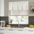thumbnail image 5 of Pink Spring Floral Valances for Windows, Decorative Rod Pocket Window Valance Curtains, Tulip Yellow Plaid Summer Botanical Short Curtain Drapes for Kitchen/Living Room, 2 Panels, 42" W x 12" L, 5 of 8