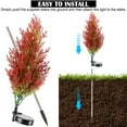 thumbnail image 6 of Deago 2Pcs Christmas Garden Tree Stake Lights LED Solar Waterproof Pathway Lights Prelit Xmas Tree Multi-color Flickering Lights for Outdoor Yard Patio Holiday Decor, 31.5inch, 6 of 8