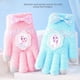 thumbnail image 1 of Guantes para niños, guantes de lana tejidos de cinco dedos cálidos de invierno para niñas, pantalla táctil, resistentes al frío para niñas, 1 of 2