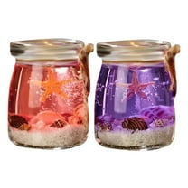Ocean Theme Gel Wax Candle Dual Layer Scented Candle for Meditation, Stress Relief, Home Decor Light Two Colors for a Soothing Ambiance