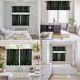thumbnail image 6 of Green Forest Kitchen Curtains Sets for Windows 24 Inch Length, Mysterious Primitive Forest Pine Tree Rod Pocket Window Treatments Tier Curtains and Valances Set for Bedroom/Bathroom, 6 of 8
