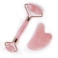 thumbnail image 1 of Rodillo de jade y gua sha, rodillo facial, rodillo de belleza facial, herramientas para el cuidado de la piel, masajeador de cuarzo rosa BAIMEI para cara, ojos, cuello, músculos corporales, relajante y alivia líneas finas y arrugas ER, 1 of 5
