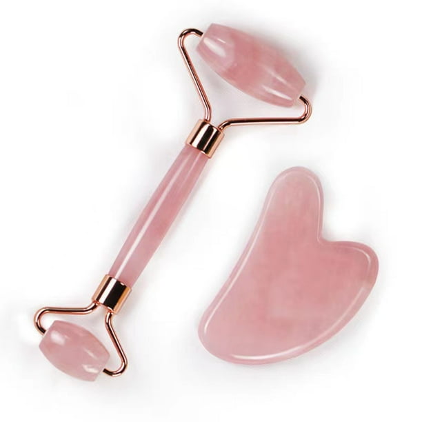 Rodillo Masajeador Facial de Jade y Gua Sha,Rodillo facial de jade antienvejecimiento,Rodillo de jade natural y piedra Gua Sha - belleza para el cuidado de la piel para adelgazar y reafirmar Shuxiu Wang 8390615147309