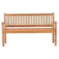 thumbnail image 3 of Teak Wood Elzas Double Outdoor Patio & Garden Bench, 3 of 5