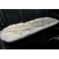 thumbnail image 3 of 1 piece - imitation wool winter car seat - reddish brown - (thick version) front row single seat, 3 of 4