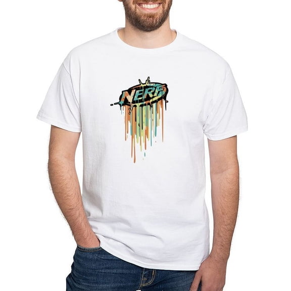 CafePress - Nerf Classic Melted Logo T Shirt - Men's Classic T-Shirts