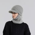 thumbnail image 5 of Holzkary Hat for Women Men 2025 Trendy Winter Knitted Hat Warm Cycling Ski Women Windproof Hood Heavyweight Thermal Fleece Grey One Size, 5 of 8