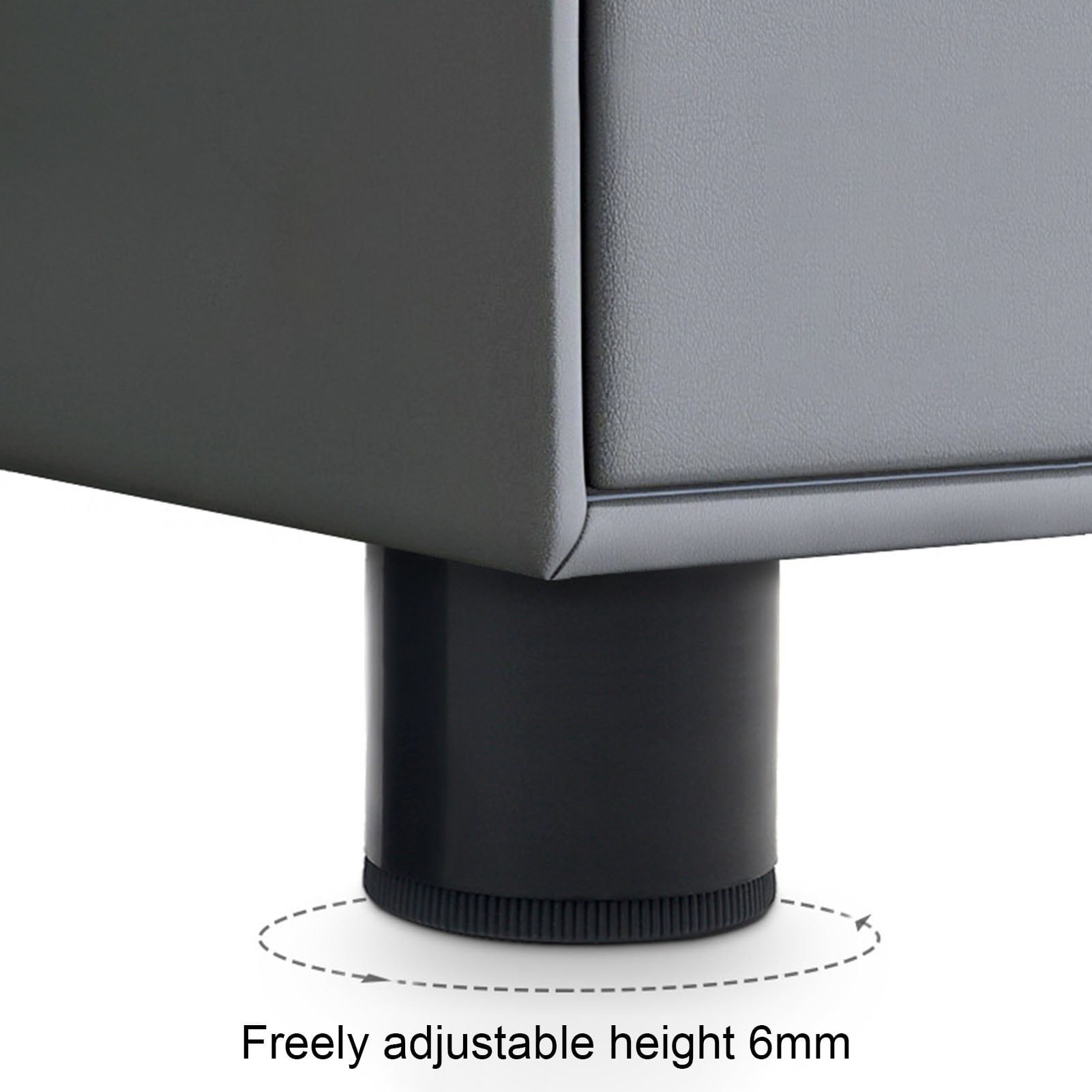 4Piece Set of HeightAdjustable ABS Furniture Legs with Strong Bearing Capacity and Wear