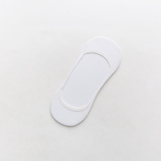 Namzi 3 pares de calcetines invisibles para mujer - Antideslizantes, de corte bajo hasta el tobillo - Calcetines invisibles para uso casual y formal - Suaves y elásticos, blancos
