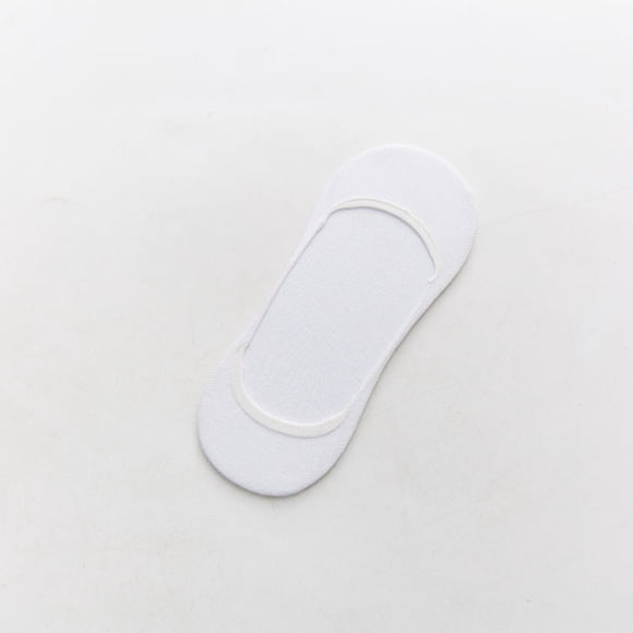 Namzi 3 pares de calcetines invisibles para mujer - Antideslizantes, de corte bajo hasta el tobillo - Calcetines invisibles para uso casual y formal - Suaves y elásticos, blancos