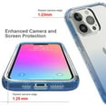 thumbnail image 3 of Mantto iPhone 12 Pro Max Case, 360 Full Body Cover Clear Bumper Protection Case - Shock Proof edges Slim Hybrid Back Silicone Rubber TPU Bumper Gradient Phone Case for iPhone 12 Pro Max - Blue, 3 of 6