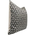 thumbnail image 2 of Fabdivine Block Print Throw Pillow Cover, 26x26 Inch Thick Linen Decorative Cushion Cover, Floral Print Boho Design Black Pillow Cover for Sofa and Couch, 2 of 5