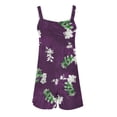 thumbnail image 5 of Puntoco Pantalones cortos casuales para mujer Pantalones cortos casuales con estampado de tirantes para mujer Pantalones cortos tipo mono con bolsillos, 5 of 5