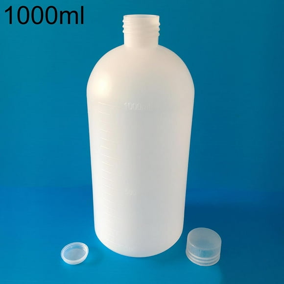 1000ml Cylinder Clear Plastic Chemical Storage Reagent Bottle Case Container