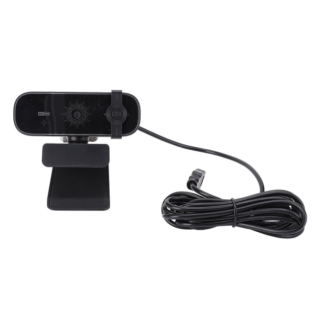 Webcam, 3840x2160 Resolution PC Webcam Double Omnidirectional Microphones for Live Streaming