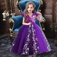 thumbnail image 1 of EGNMCR Vêtements pour Bébé Fille Robe Enfants Robe Sans Manches Princesse Nœud Papillon Dentelle Fleurs Robe en Tulle Robe Capitonnée, 1 of 9