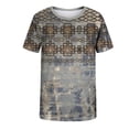 thumbnail image 4 of DeHolifer T Shirt for Men Ethnic Style Retro Print Crewneck Short Sleeve T Shirt Loose Casual Tee Tops Dark Gray 4XL, 4 of 5