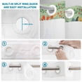 thumbnail image 4 of No Hook Shower Curtain, Boho Green Flowers Shower Curtains for Bathroom with See Through Top Window, Spring Abstract Watercolor Floral Leaf Waterproof & Washable Bath Curtain Small Stall 36"x78", 4 of 9