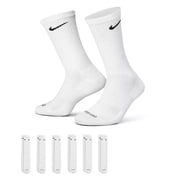 ‌Nike Everyday Plus Cushion Crew Socks, 6 Pack - Size: Large (Men 8-12 / Women 10–13) Color: White