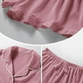 thumbnail image 7 of Lxkfashion Sale Women Pajama Sets Pink Silk Pajama Set for Women Shorts and Top Summer Sets Satin Button Up Pajamas Comfy 2 Sleepwear Sets, 7 of 7