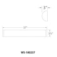 thumbnail image 2 of WAC Lighting Fuse 37" 1-Light Aluminum Bathroom Vanity and Wall Light in Nickel, 2 of 5