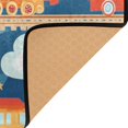 thumbnail image 3 of Yayeee Area Rugs for Living Room 6.7'x4.8' Non Slip Washable Bedroom Floor Carpet, Blue Cute Train Pattern, 3 of 5